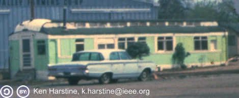 Roadside House (former passenger car, green), 
Winters, CA, April 1975